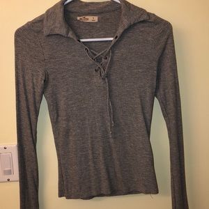 Hollister shirt grey size small